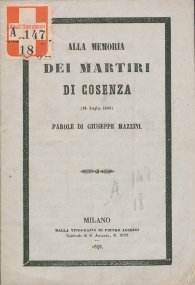 Alla memoria dei martiri di Cosenza : parole