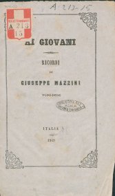 Ai giovani : ricordi di Giuseppe Mazzini