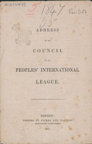 Address of the Council of the Peoples' International League