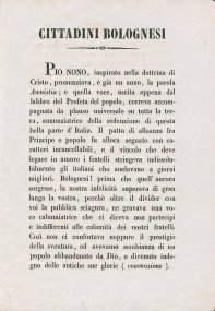 Orazione detta ai bolognesi dall'avv. Achille Gennarelli e risposta alla medesima dell'avv. Giuseppe Galletti