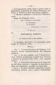 Bollettino delle leggi, proclami, circolari, regolamenti ed altre disposizioni della Repubblica romana